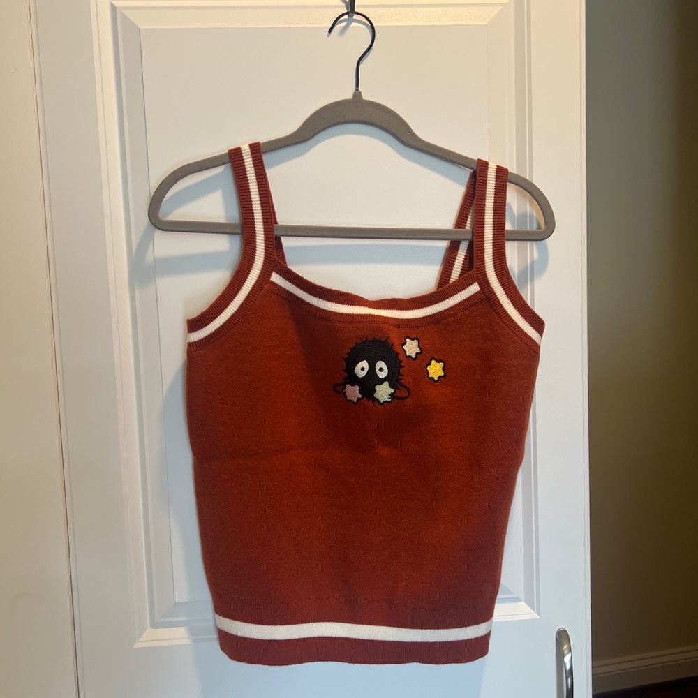 Soot sprite Rust Red Knit Tank Top